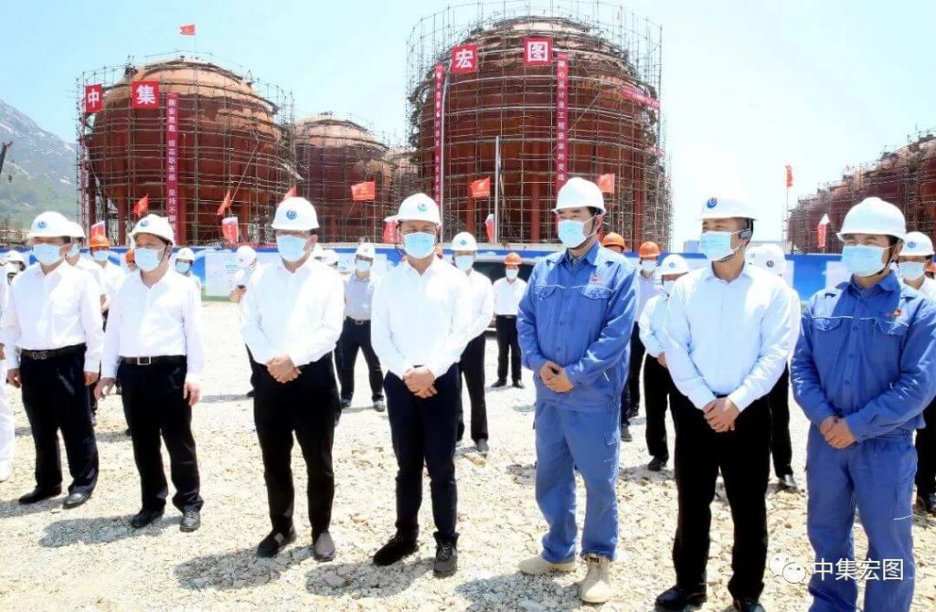 荆门宏图承建的福化鲁华球罐项目在当地政府巡检中获得好评1
